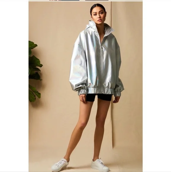 Holographic Silver Women's Jacket - Picture 5 of 8